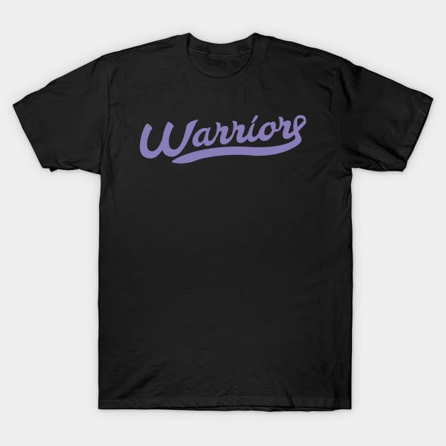 Hodgkins Lymphoma Awareness Warrior Violet Ribbon Gift T-Shirt by Alex21